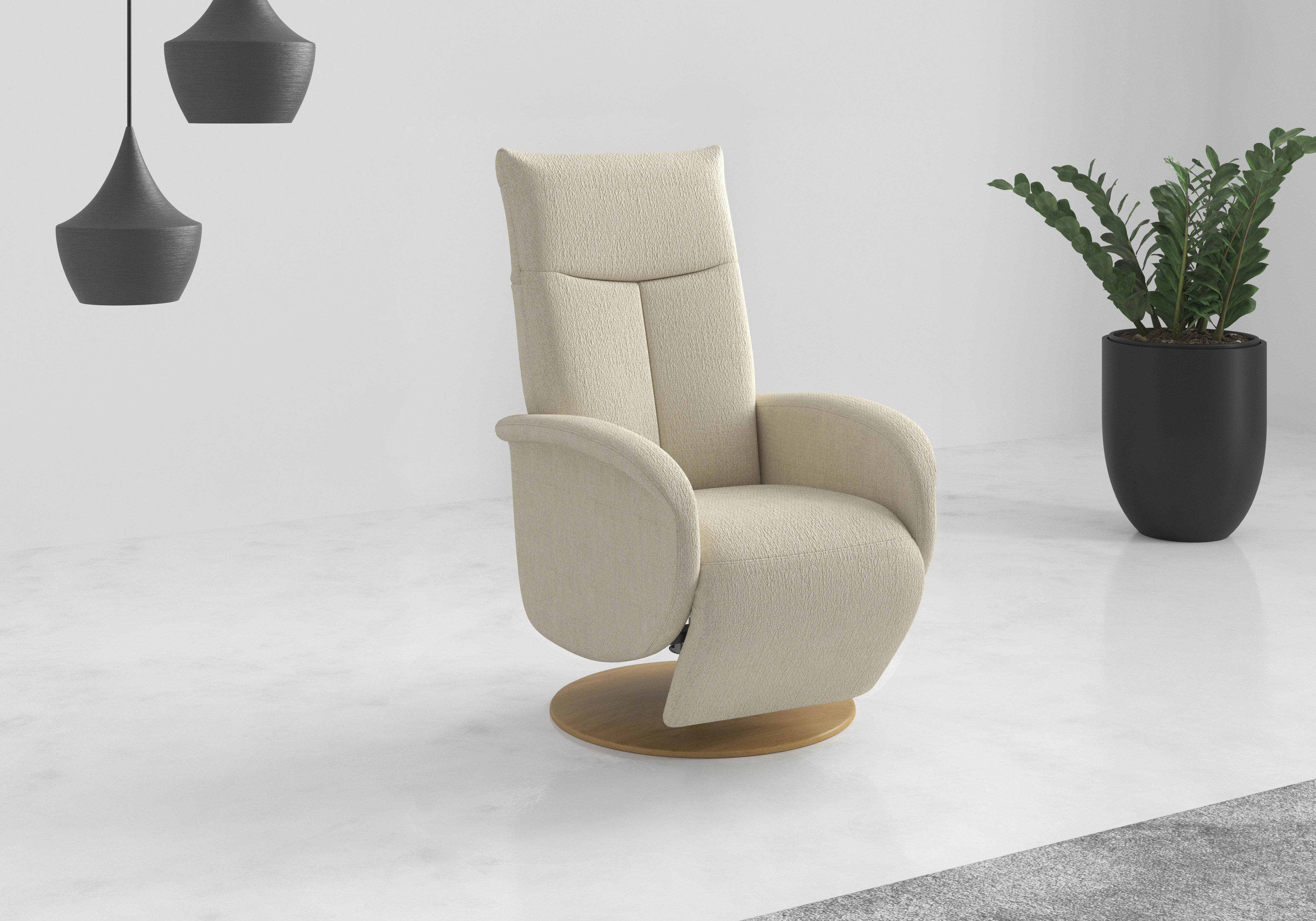 TV-Sessel HOME AFFAIRE "Glendale", sand, B:75cm H:112cm T:82cm, 100% Polyester, Sessel, wahlweise mit Aufstehhilfe, 2 Motoren und Akku