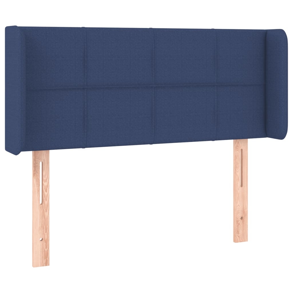 vidaXL Kopfteil mit Ohren Blau 93x16x78/88 cm Stoff Image