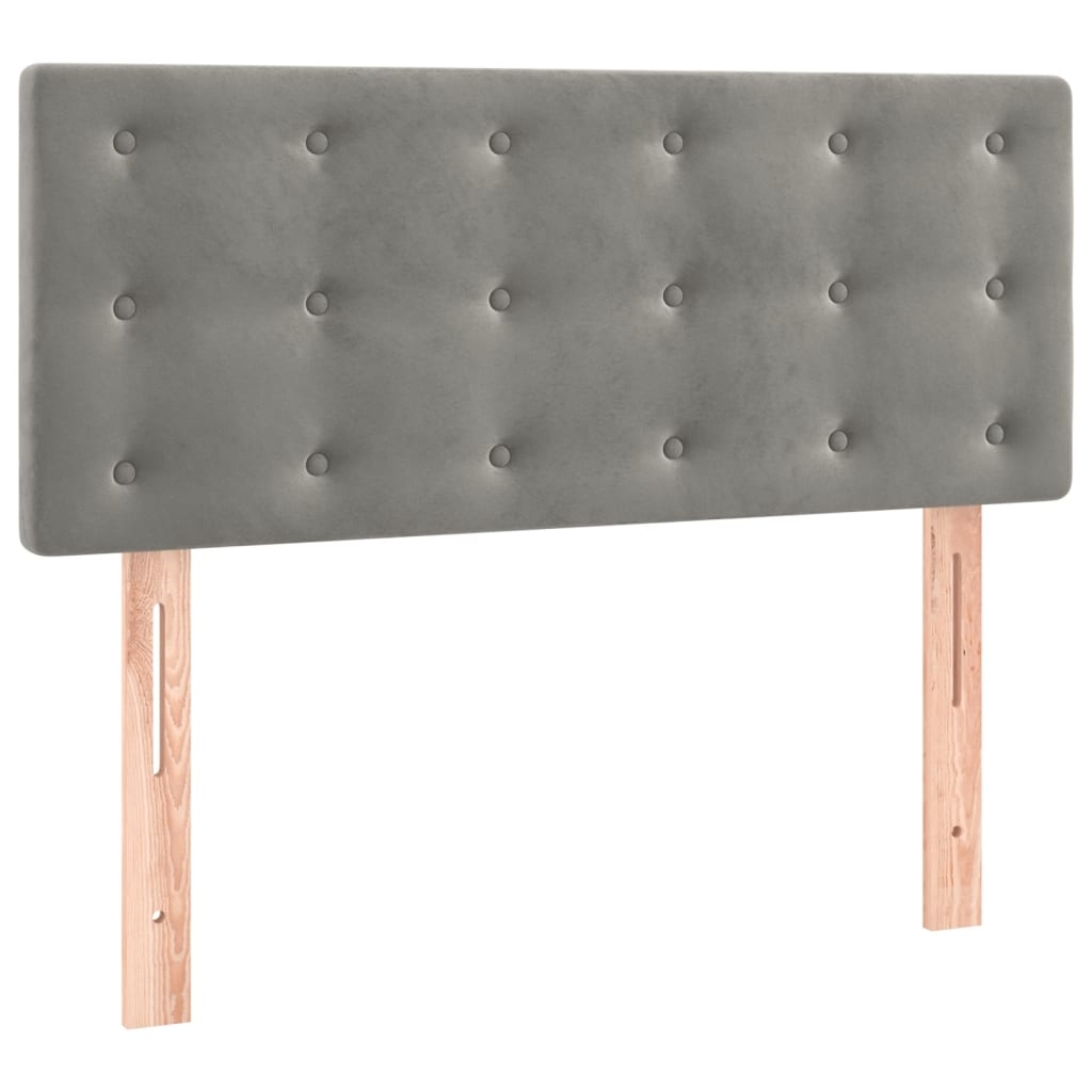 vidaXL Kopfteil Hellgrau 90x5x78/88 cm Samt Image