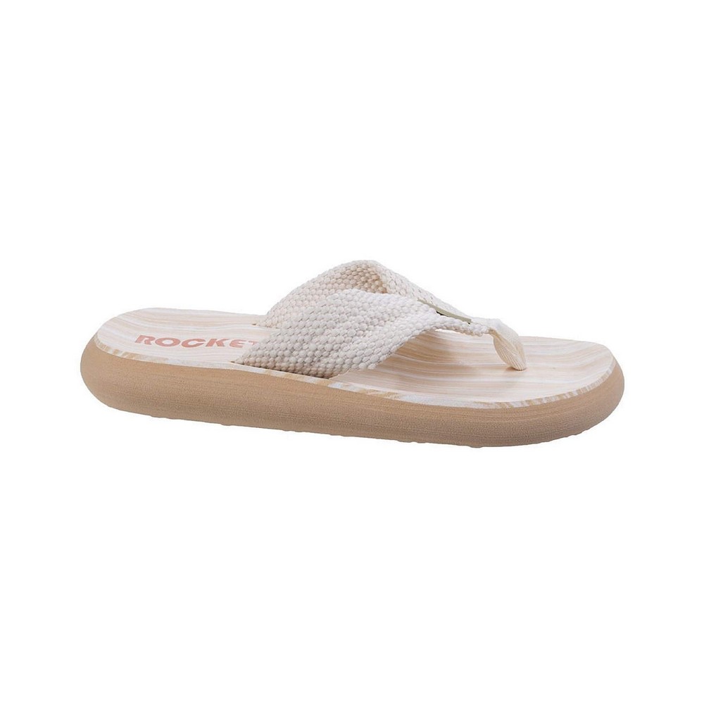 Rocket Dog Womens/ladies Sunset Slip On Sandals (double Cream) - Size UK 6 | Rocket Dog Sale | Discount Designer Brands