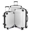 HAUPTSTADTKOFFER - Alex - Set of 3 Hard-side Luggages Trolley Suitces Expandable, (S, M & L), white