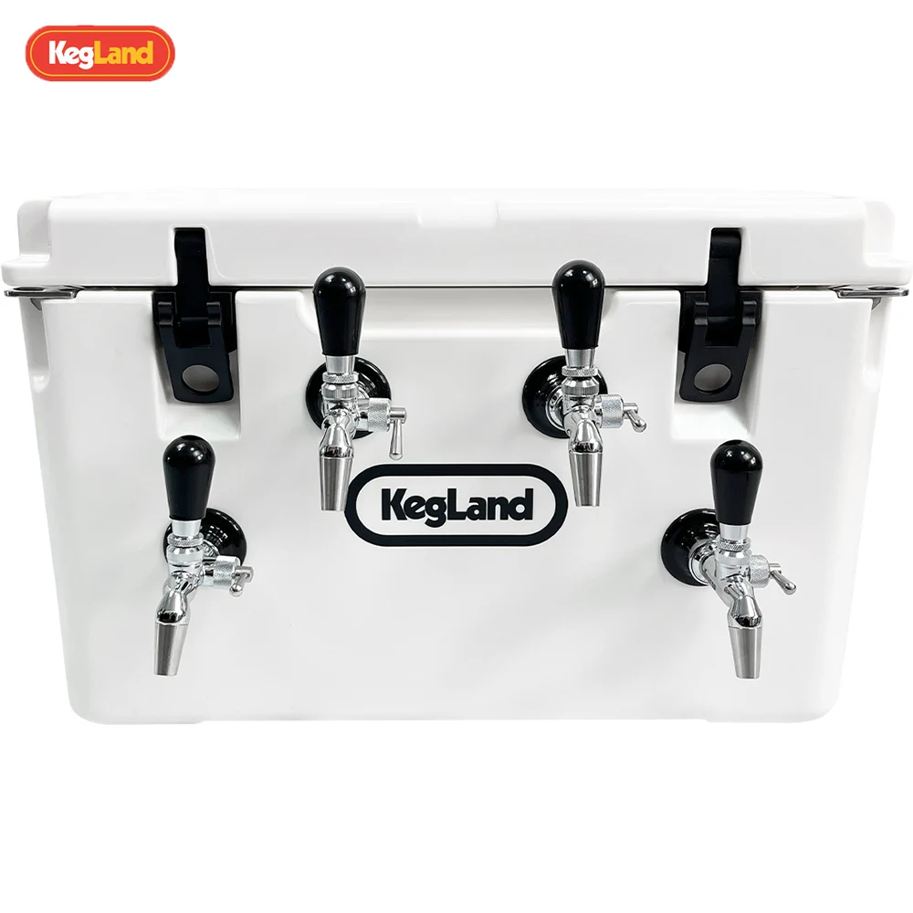 KegLand Four Tap Cooler Box Kits Jockey Box mit 4 * Flow Control Tap Bar Outdoor Camping Image