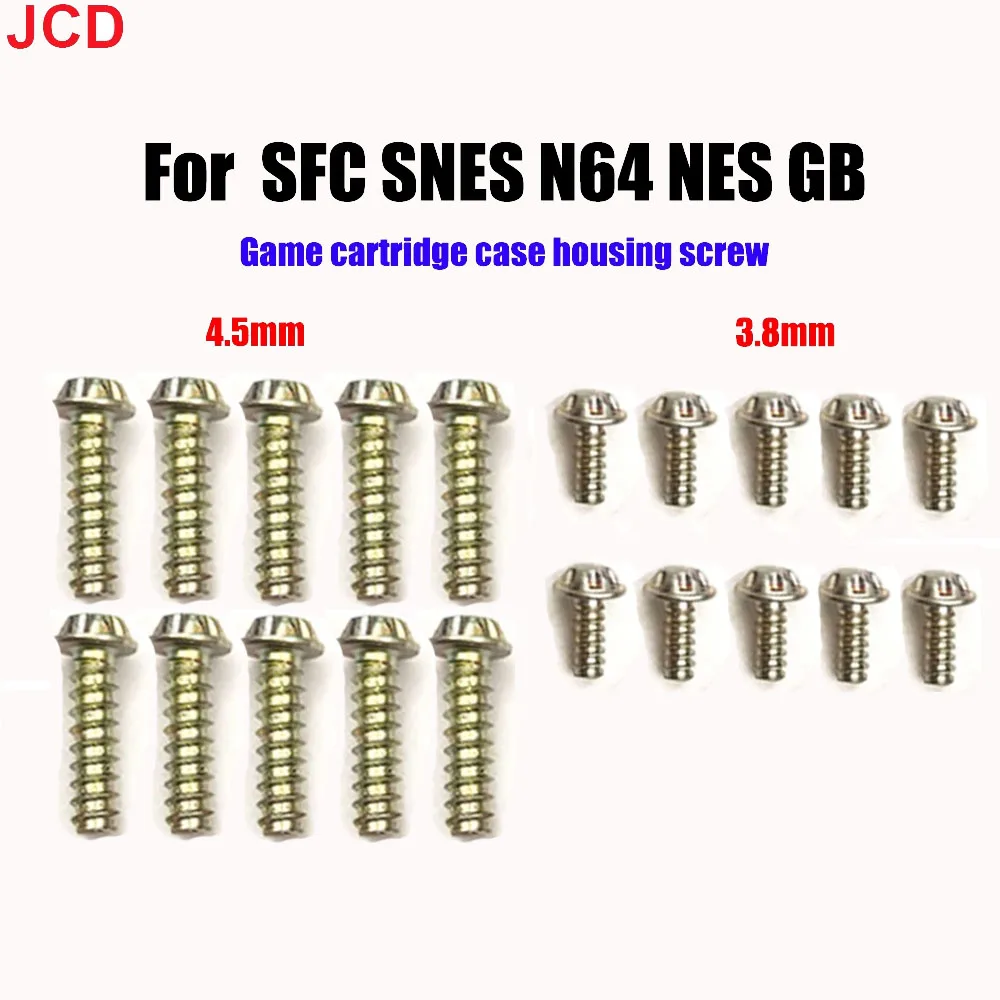 JCD 10 Stück 3,8 mm 4,5 mm Sicherheits-Bit-Schrauben für N64 NES SNES für Gameboy GB Konsole und Patronengehäuseschrauben Image