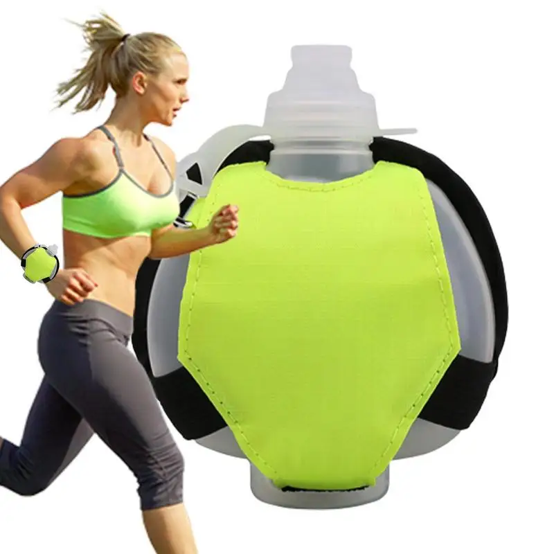 Bottiglia d'acqua da polso sportiva bottiglia d'acqua da corsa in Silicone bottiglia sportiva a mani libere indossabile bottiglia d'acqua da corsa pieghevole a tenuta stagna