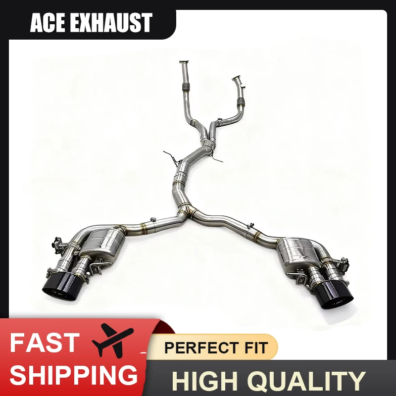 Sistemi di scarico completi ACE per Audi RS4 RS5 B9 2.9T Valvetronic Catback di scarico e tubo anteriore Tubo di scarico SUS304 ad alte prestazioni