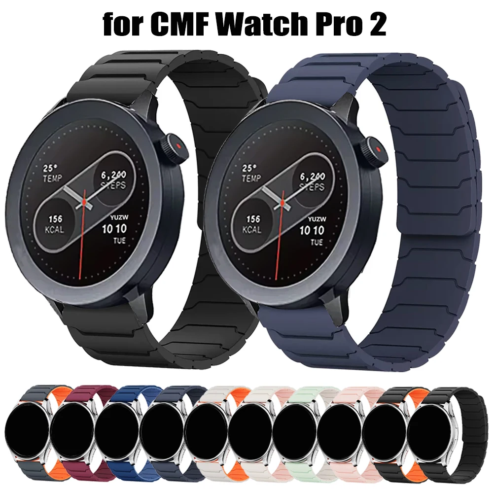Für CMF Uhr Pro 2 Strap Sport Silikon Armband Magnetische Schleife Armband Für CMF Uhr Pro 2 Smart Uhr band Correa Zubehör Image