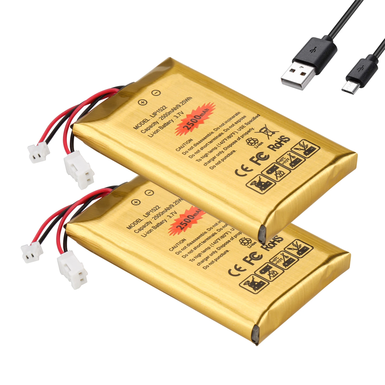 2500mAh Battery for Sony PS4 PS4Pro Controller Playstation 4 V4 V1 V2 DualShock CUH-ZCT2, CUH-ZCT2E, CUH-ZCT1E, CUH-ZCT1U
