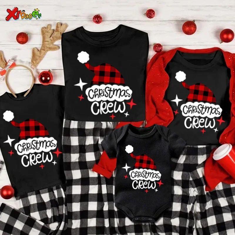 Weihnachten Pyjamas Familie Weihnachten Crew T-shirt Familie Kleinkind Baby Shirt Urlaub Outfits Familia Mutter Tochter Passende Kleidung