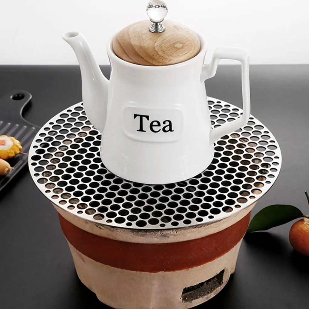 Runder BBQ-Grillrost, 20 cm/22 cm/24 cm/26 cm/28 cm/30 cm, rundes Grillnetz aus Edelstahl, Grillmatte, Dampfnetze für Picknick im Freien