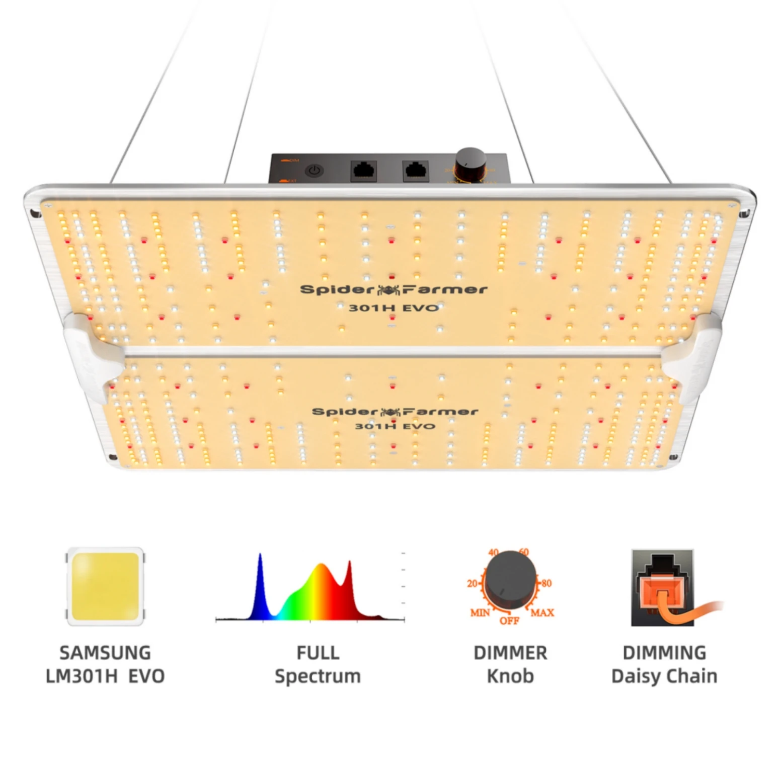 Spider Farmer SF2000Pro LED Pflanzenlampe Dimmbares Lichtboard für Pflanzenzelt-Kits