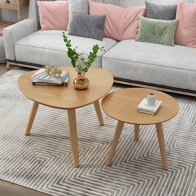 Kleiner Couchtisch Wohnzimmer kleine Wohnung Kombination Teetisch Nordic Haushalt Log Farbe runde Kante Ecktisch