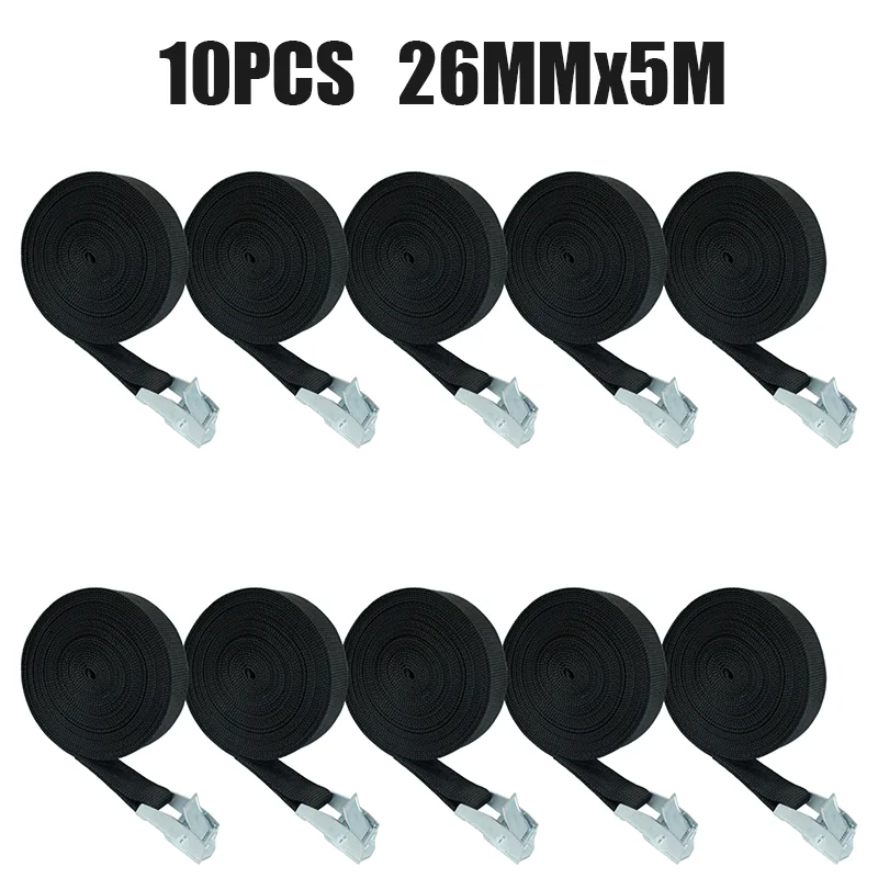 10er-Pack 2,6 cm * 5 m Seilset, langlebige Nylonseile, Bindeseil für Outdoor-Aktivitäten, Camping, Klettern, Training