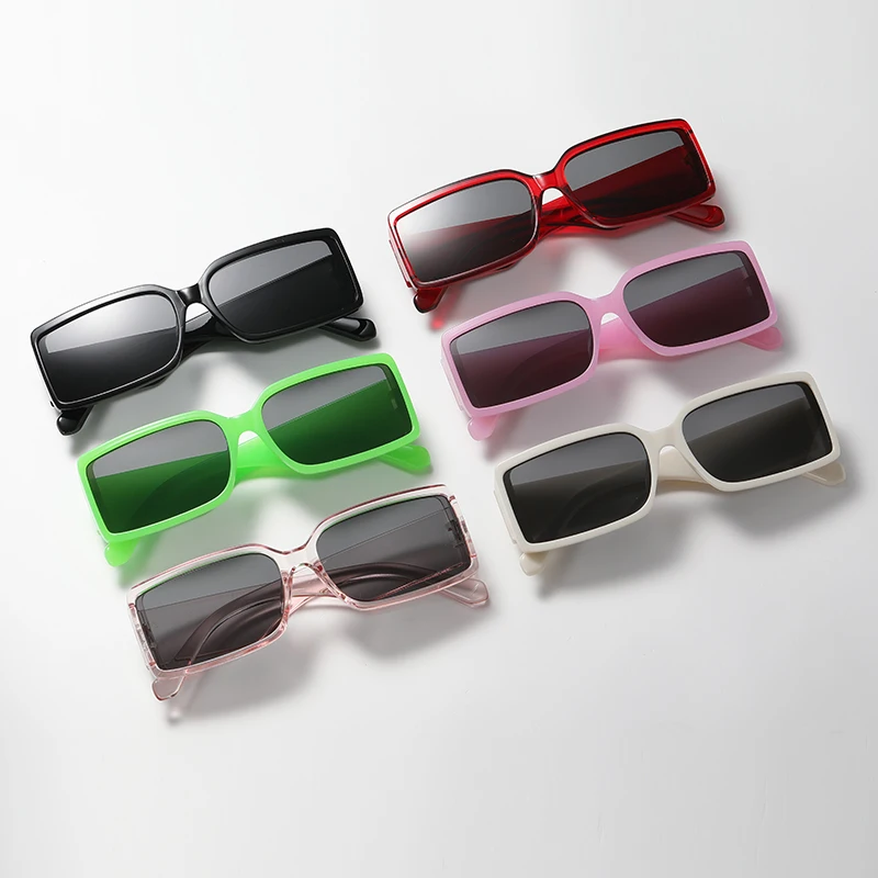 Wandern Vintage Rechteck Punk Anti Licht Gläser Fashion Square Rahmen Frauen Shades Grün Schwarz UV400 Männer Sonnenbrille UV400