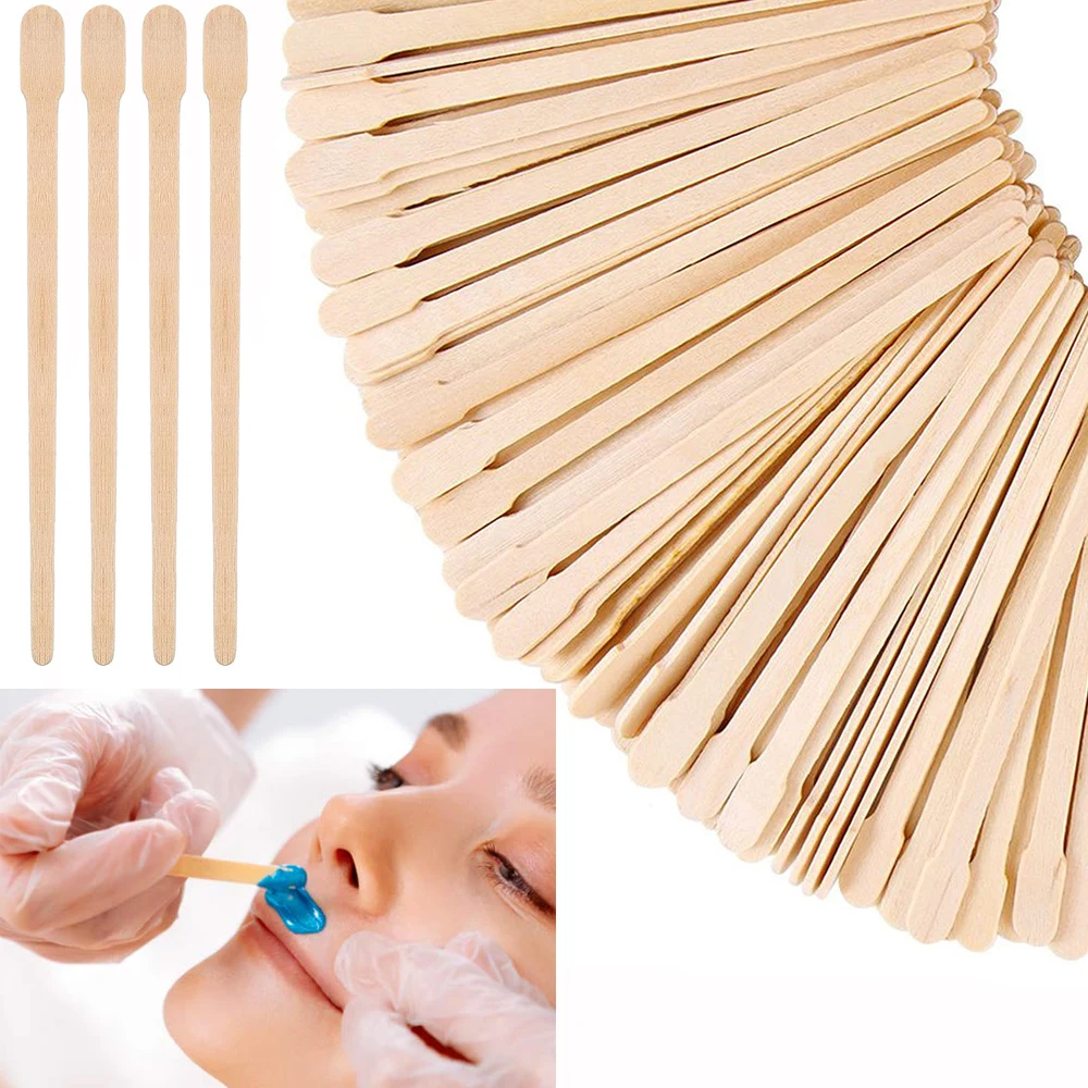 100/400 stücke Stirn Waxing Sticks Kleine Gesicht Wachs Spatel Applikator Holz Handwerk Sticks Einweg Haar Entfernung Lip Nase Schönheit werkzeug Image
