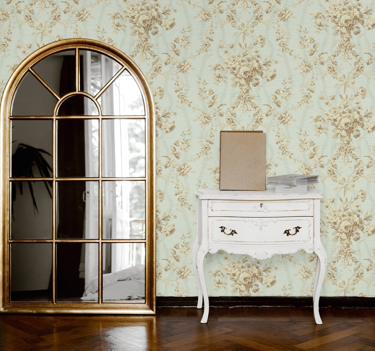 Carta da parati / Carta da parati floreale / Carta da parati floreale / Carta da parati vintage / Carta da parati vittoriana / Carta da parati rosa /