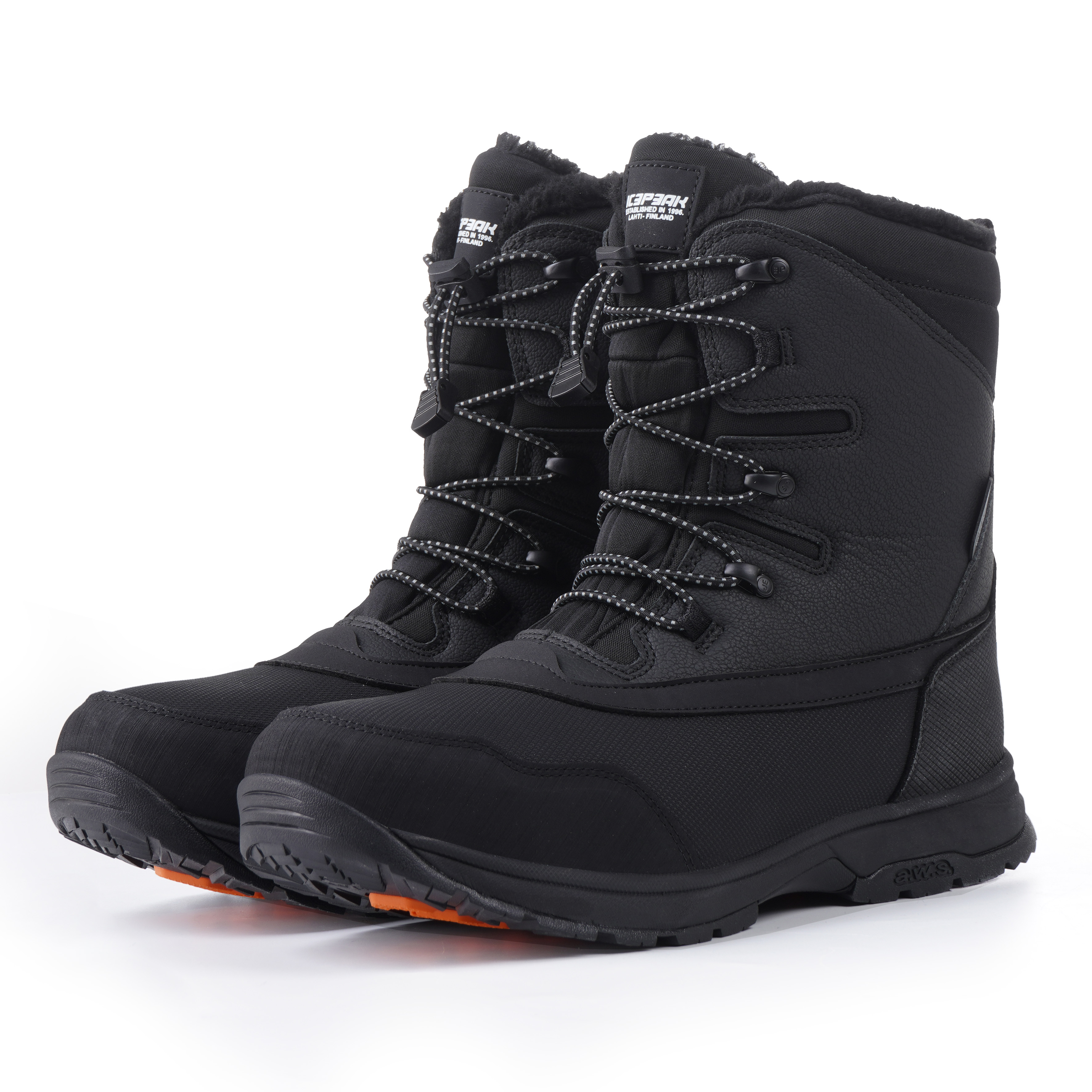 Winterboots ICEPEAK "ALMONT MS", Damen, Gr. 40, basic schwarz, Synthetik, Textil, Schuhe Winterboots, Winterschuhe, Winterstiefel, Snowboots, gefüttert & wasserabweisend