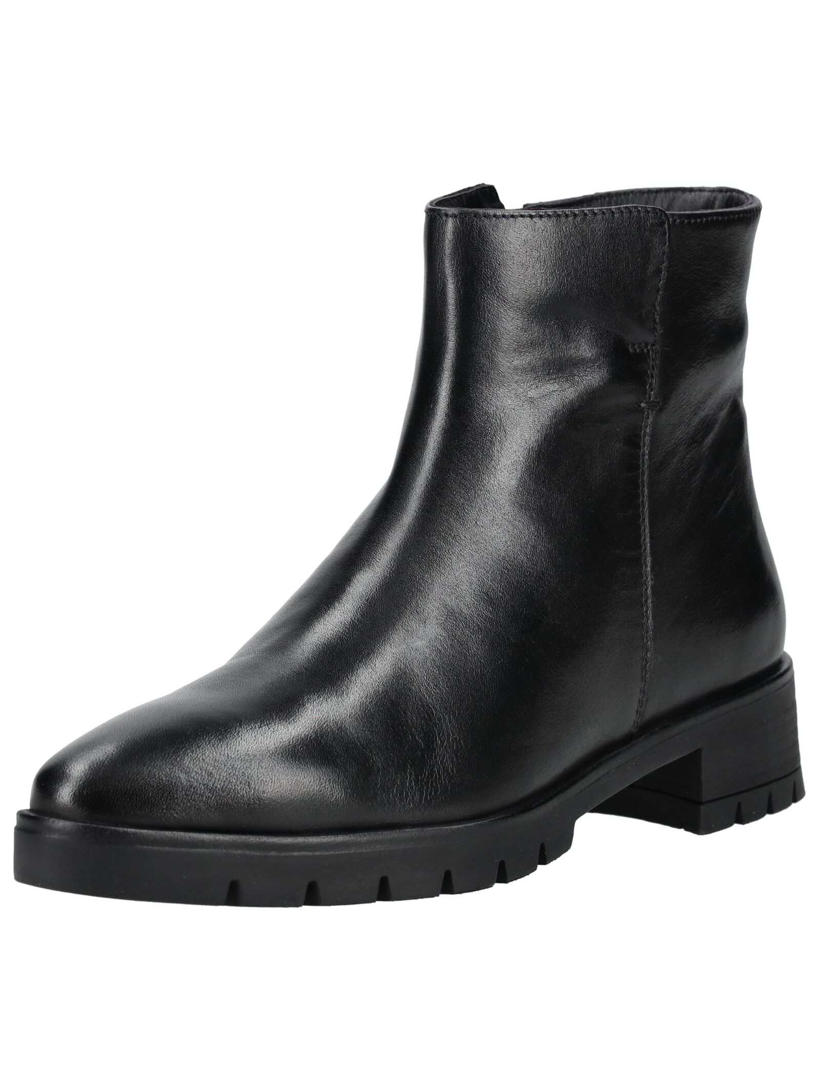 Stiefelette ARA "Ara Stiefelette Leder", Damen, Gr. 42,5, schwarz (schwarz lack), Leder, Schuhe Stiefelette