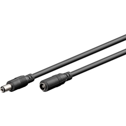 goobay DC-Verlängerungskabel 2,1 mm, Schwarz 3 m Image
