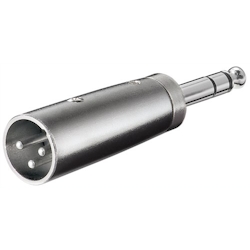 goobay XLR Adapter, AUX Klinke 6,35 mm stereo Stecker zu XLR Stecker Image