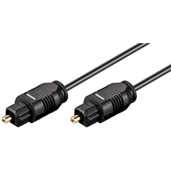 Goobay 50216 Lichtwellenleiterkabel, 1 m, Schwarz - Toslink-Stecker > Toslink-Stecker, ø 2,2 mm Image