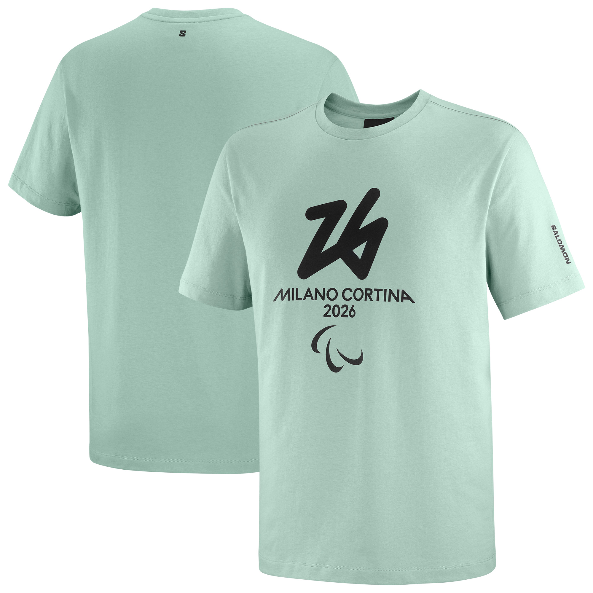 Paralympische Spiele 2026 Milano Cortina Salomon Logo T-Shirt – Grün – Unisex Image