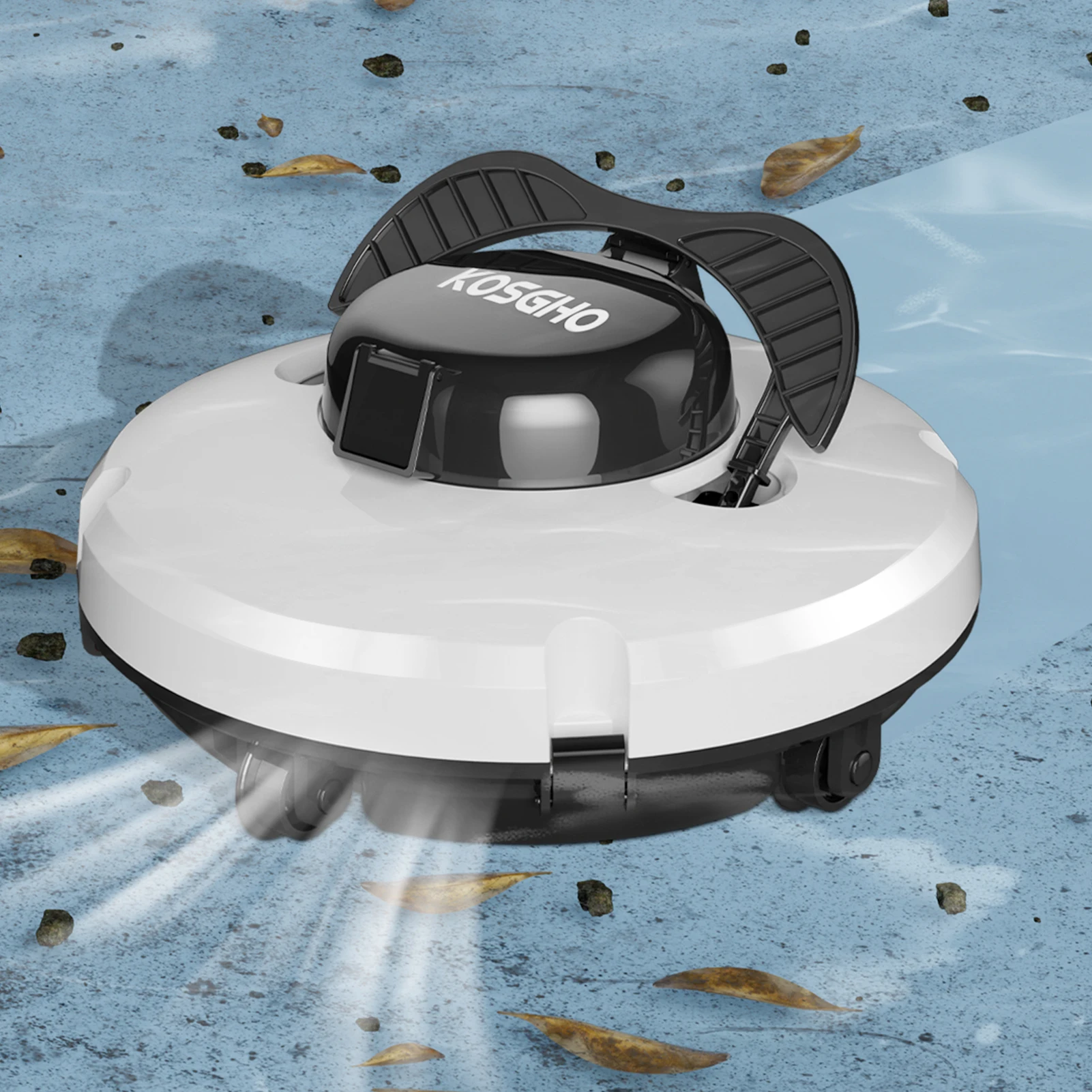 Aspirateur de piscine robot nettoyeur de piscine sans fil aspirateur de piscine avec double moteur auto-parking pour piscines à sol plat nettoyeur de piscine sans fil