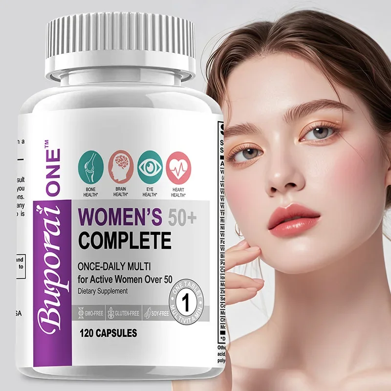 Women’s 50+Complete Multivitamin - Supports Bone,Memory, Brain and Skin Health, Antioxidant, Promotes Metabolism - 120 Capsules