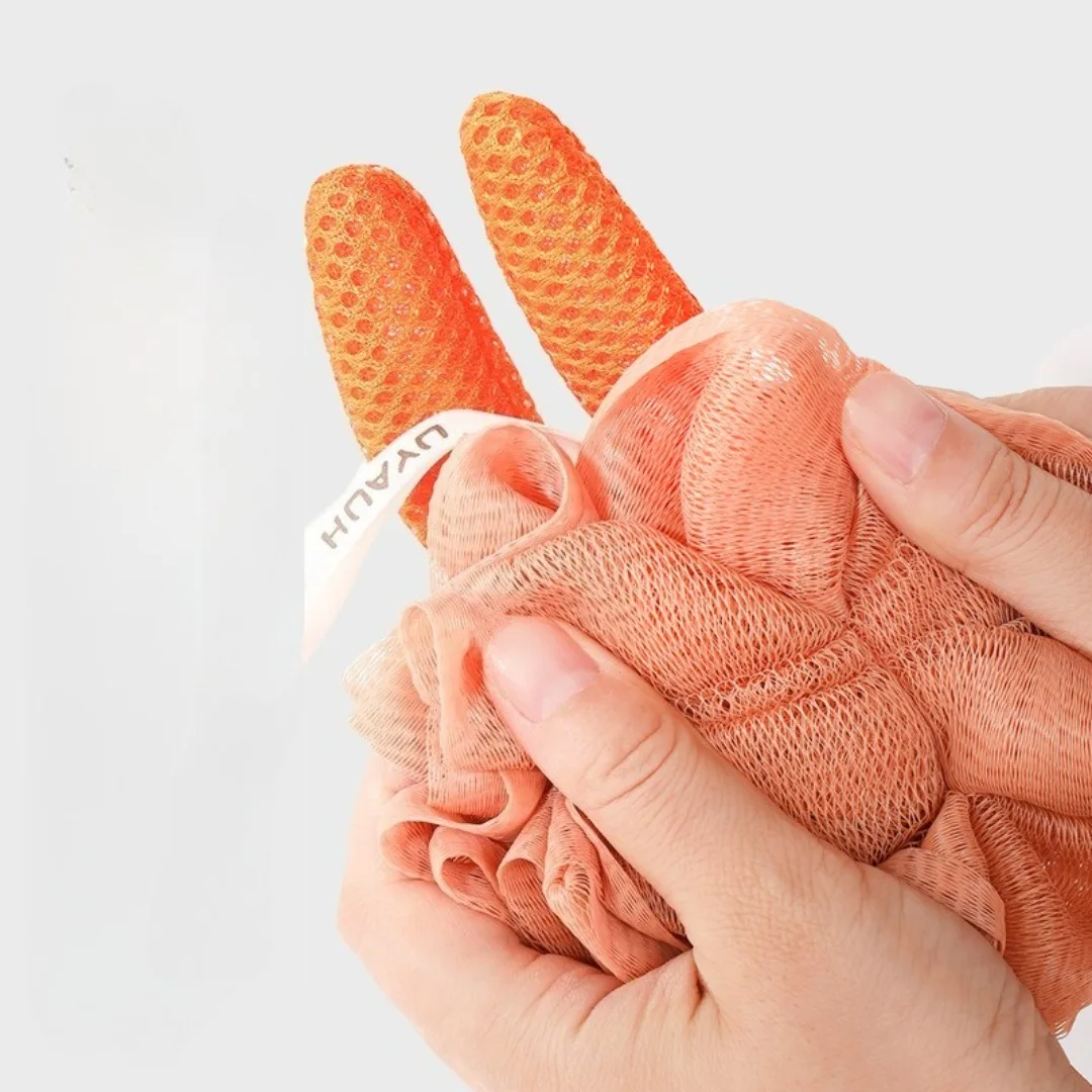 Doppelseitige Cartoon Bad Schwamm Ball Nette Wiederverwendbare Peeling Körper Wäscher Tragbare Dusche Tiefen Reinigung Weiche Dusche Schwämme