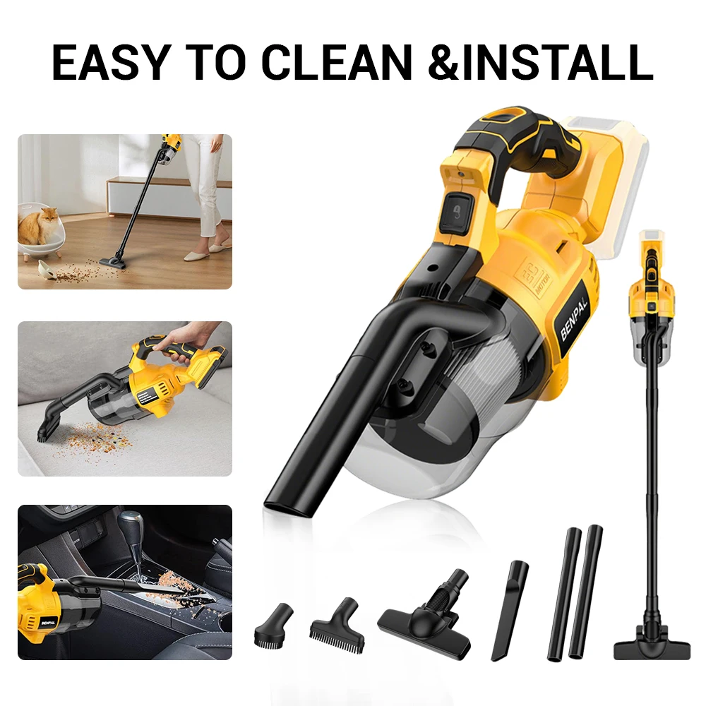 Akku-Handstaubsauger 500 W elektrischer Staubsauger für DeWalt/Makita/Milwaukee 18 V-20 V Akku (keine Batterie) Image