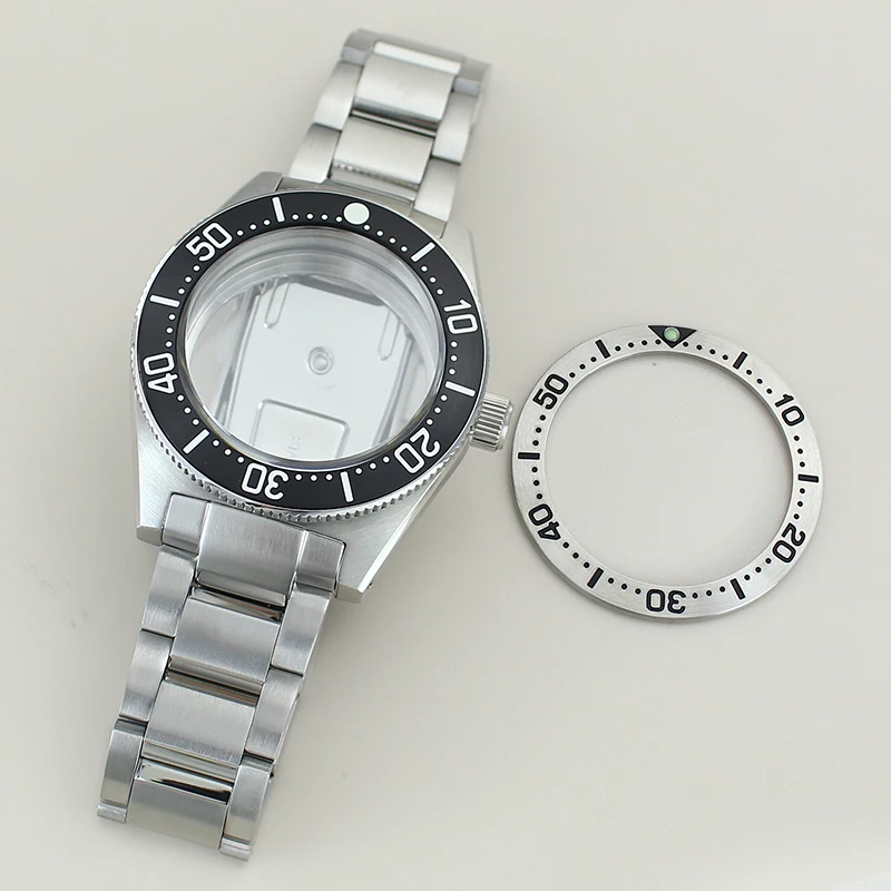 Modifiziertes SPB143J1/SPB253J1 Black Tiger Whale Uhrengehäuse für Seiko NH35 NH34 NH36 NH38 Uhrwerk 28,5 mm Zifferblatt aus massivem Stahl Image