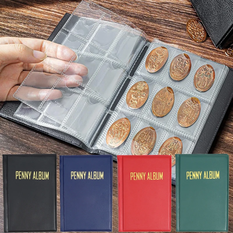 Penny Album Penny Collection Album Hold 108-Münzen-Geld-Aufbewahrungsorganisator, Ausstellungszubehör, Penny Coin-Aufbewahrungsalbum zum Sammeln Image