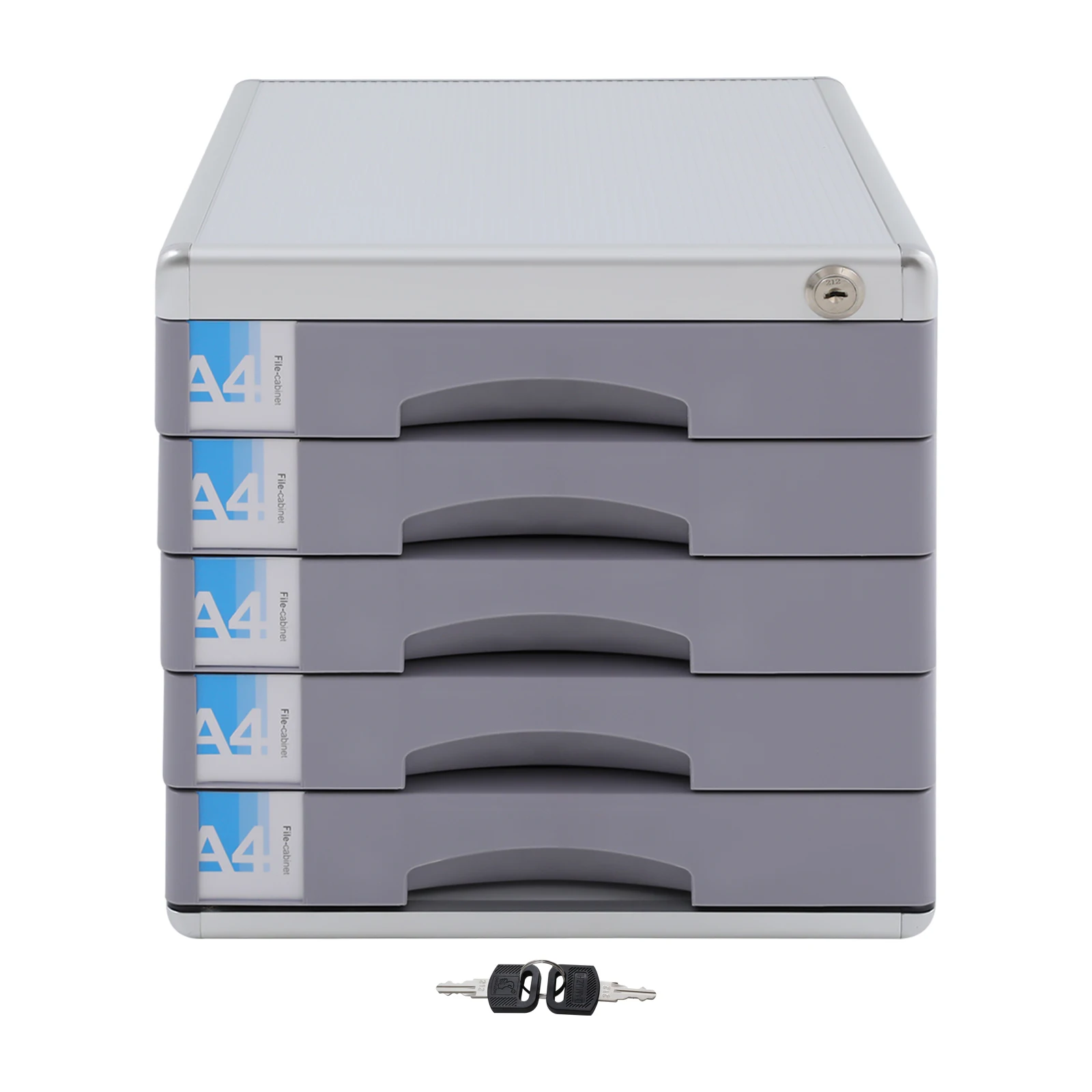 5-lagiger Schreibtisch-Schubladen-Organizer, Aktenschrank mit feststellbaren Schubladen, Multifunktions-Aufbewahrungsschrank für Büro, Zuhause