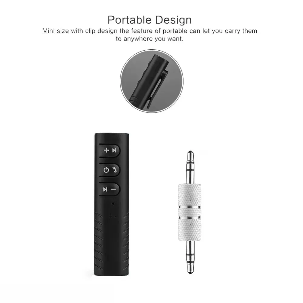 Wireless BT Kompatibel 5,0 Empfänger Sender Adapter 3,5mm Jack Für Auto Musik Audio Aux Kopfhörer Empfänger Freisprecheinrichtung Image