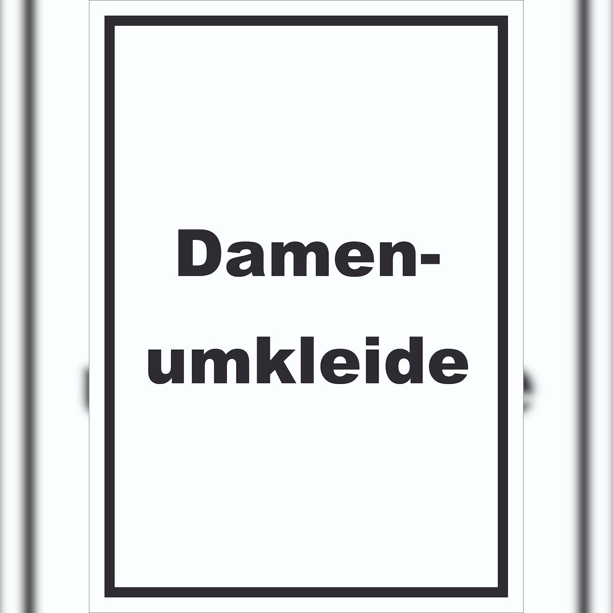 HB-Druck Damenumkleide Schild mit Text hochkant A2 Rückseite selbstklebend Image