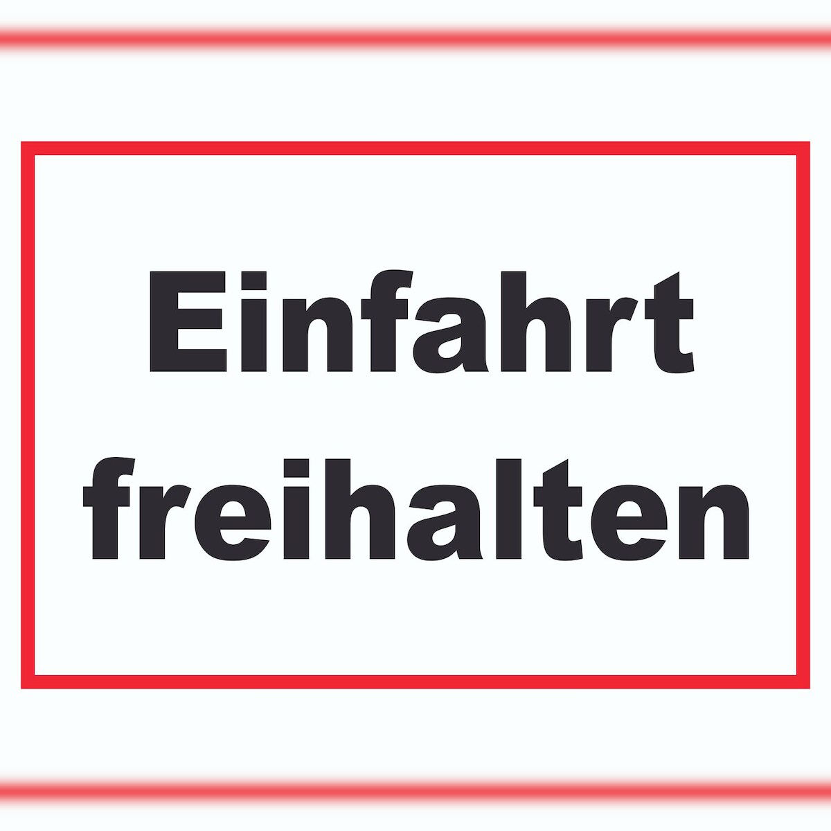 HB-Druck Einfahrt freihalten Schild schwarz-weiß-rot A6 Rückseite selbstklebend Image