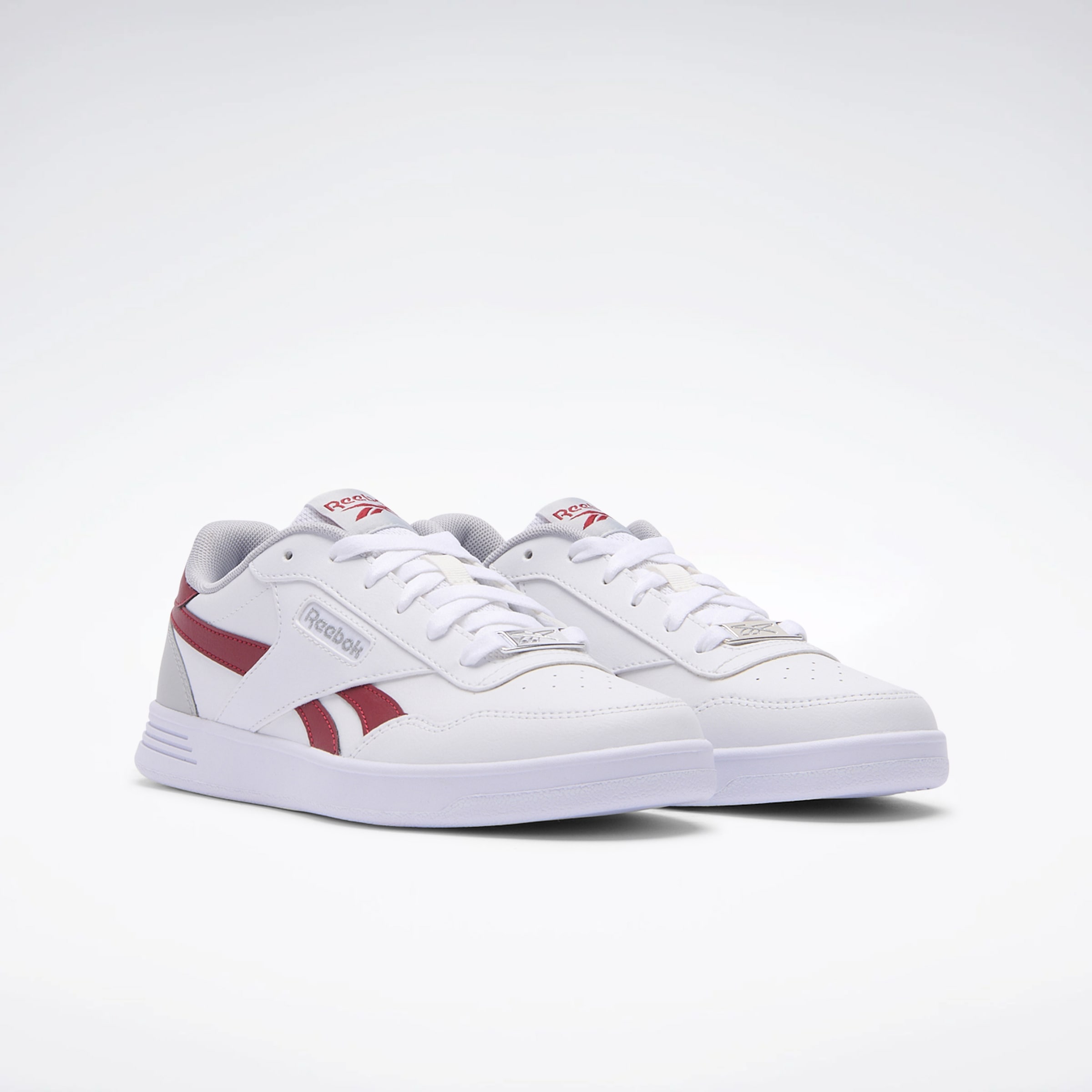 Sneaker REEBOK CLASSIC "REEBOK COURT ADVANCE", Damen, Gr. 37,5, ftwrweiß, retrorot, grau1, Synthetik, Schuhe Sneaker