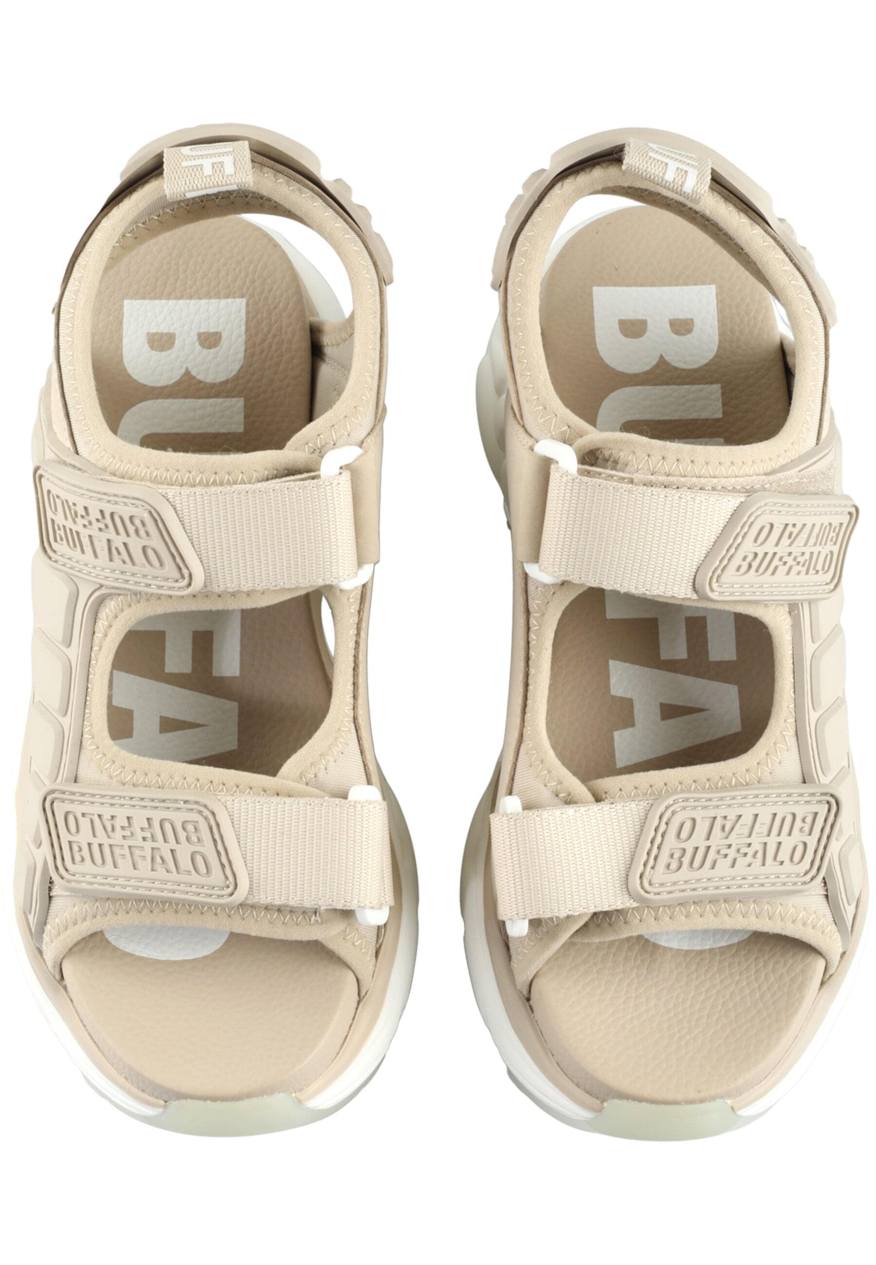 Trainingsschuh BUFFALO "Buffalo BINARY TRACK", Damen, Gr. 39, beige, unifarben, Schuhe