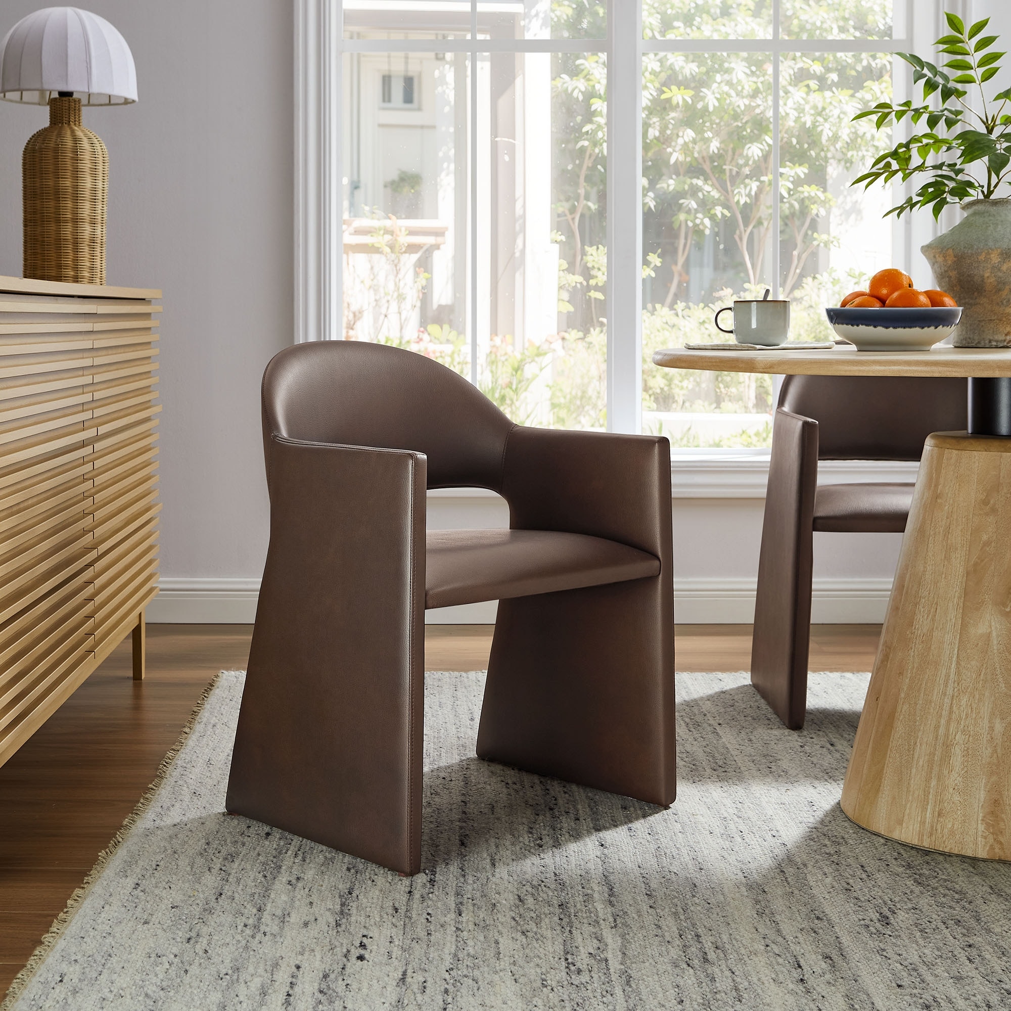 Talia Vegan Leather Dining Armchair