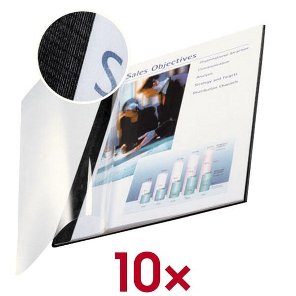 Leitz Buchbindemappen »impressBIND Soft Cover« A4 36 bis 70 Blatt 10 Stück schwarz Image
