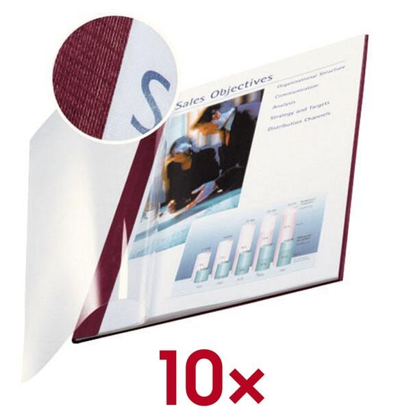 Leitz Buchbindemappen »impressBIND Soft Cover« A4 36 bis 70 Blatt 10 Stück rot Image