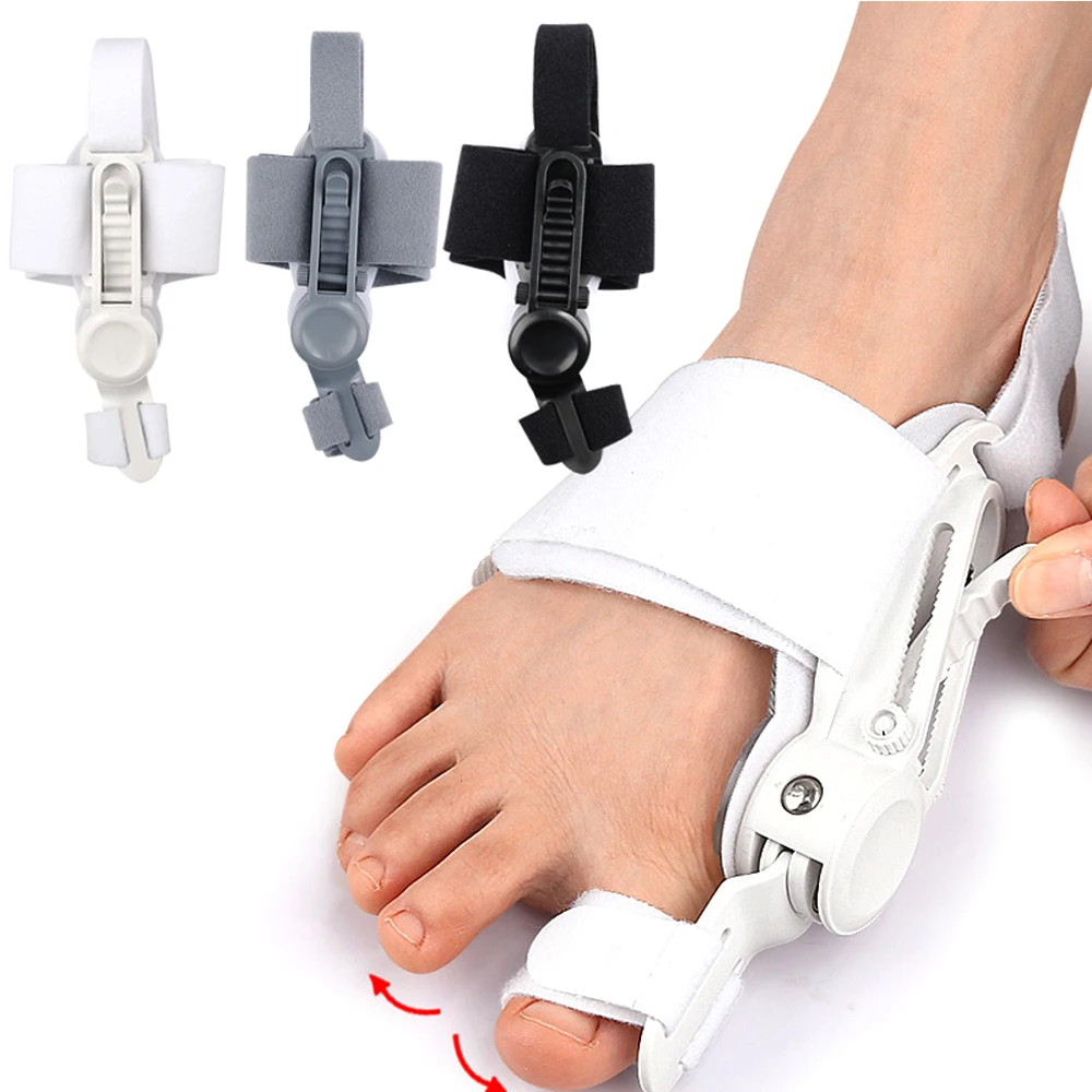 1/2 Stück Knöchelbandage, Bunion-Korrektor für Damen und Herren, orthopädische Bunion-Schiene mit Zehentrenner, verstellbarer Zehenglätter Image
