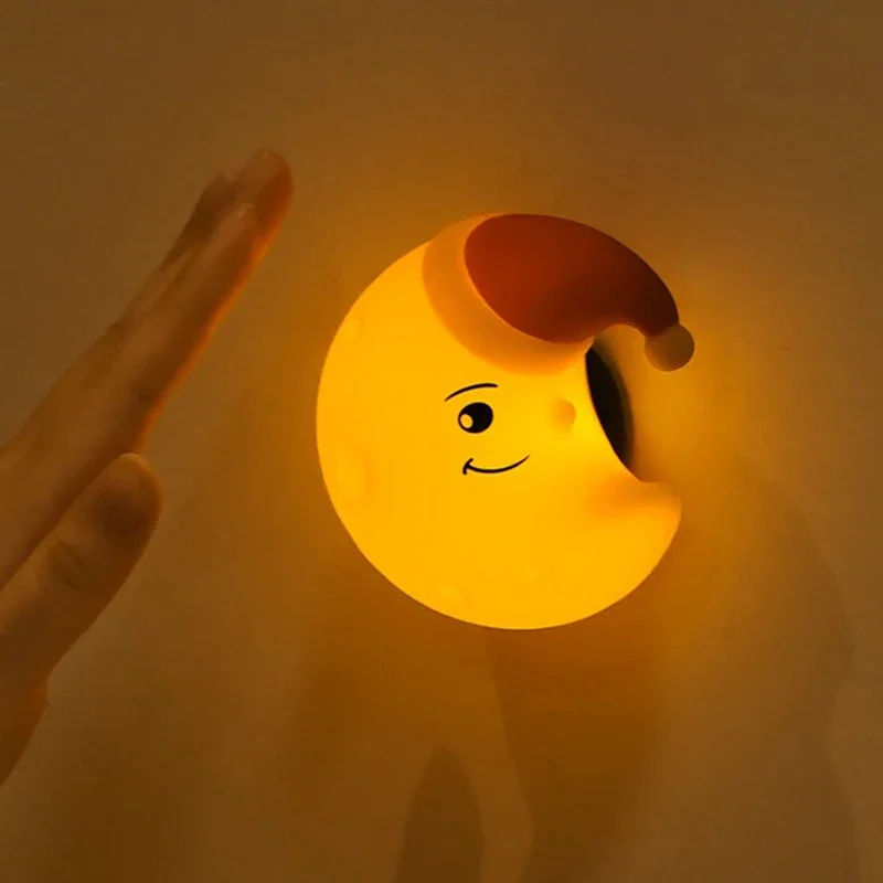 Niedliche Silikon-Nachtlichter, Schaf, Cartoon-Schlafzimmerlampe für Kinderzimmer, Dekor, wiederaufladbar, Timing, Dimmen, Schlaf-Nachtlicht