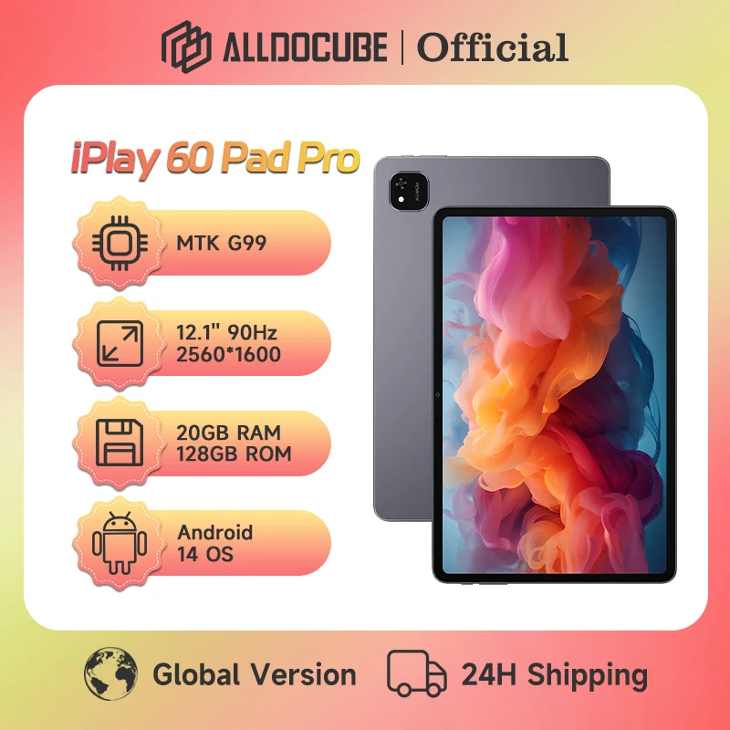 ALLDOCUBE iPlay 60 Pad Pro Tablet 12,1" 90Hz Display MTK8781 20GB(8+12 Virtual)RAM 128GB ROM 10000mAh Android 14 4G LTE Tablet Image