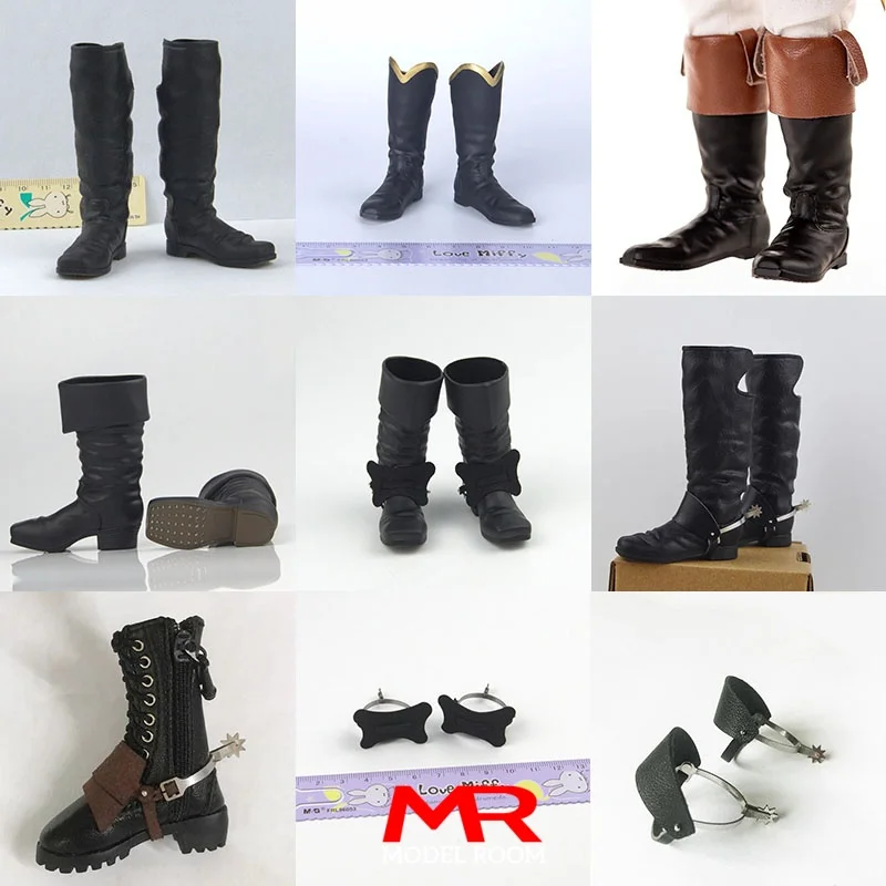 BROWN ART 1/6 Skala Männliche Mittelalter Stiefel Spur Stiefel Hohl Schuhe Modell Fit 12'' Soldat Action Figur Körper Puppen