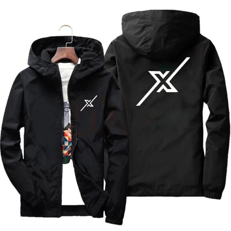 Herren bedruckte Kapuze Reiß verschluss lässig Reiß verschluss Sportswear wind dichte Sportswear modische Jacke Herren mantel große Größe s-7XL