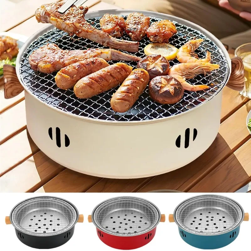 Mini-Holzkohlegrill für Zuhause, Outdoor, Camping, Strand, Picknick, Grill, Grill, Herd, multifunktionaler Holzkohlegrill Image