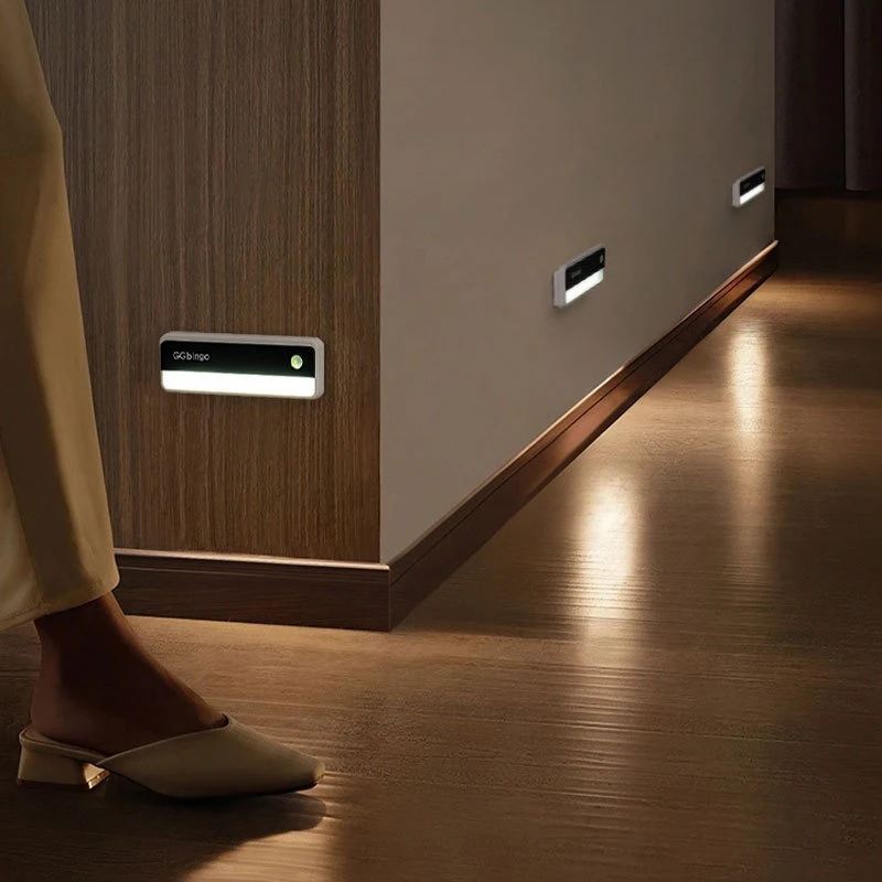 LED Nachtlicht Motion Sensor Wireless USB Schrank Nachtlicht Garderobe Lampe Für Küche Schrank Schlafzimmer Kleiderschrank