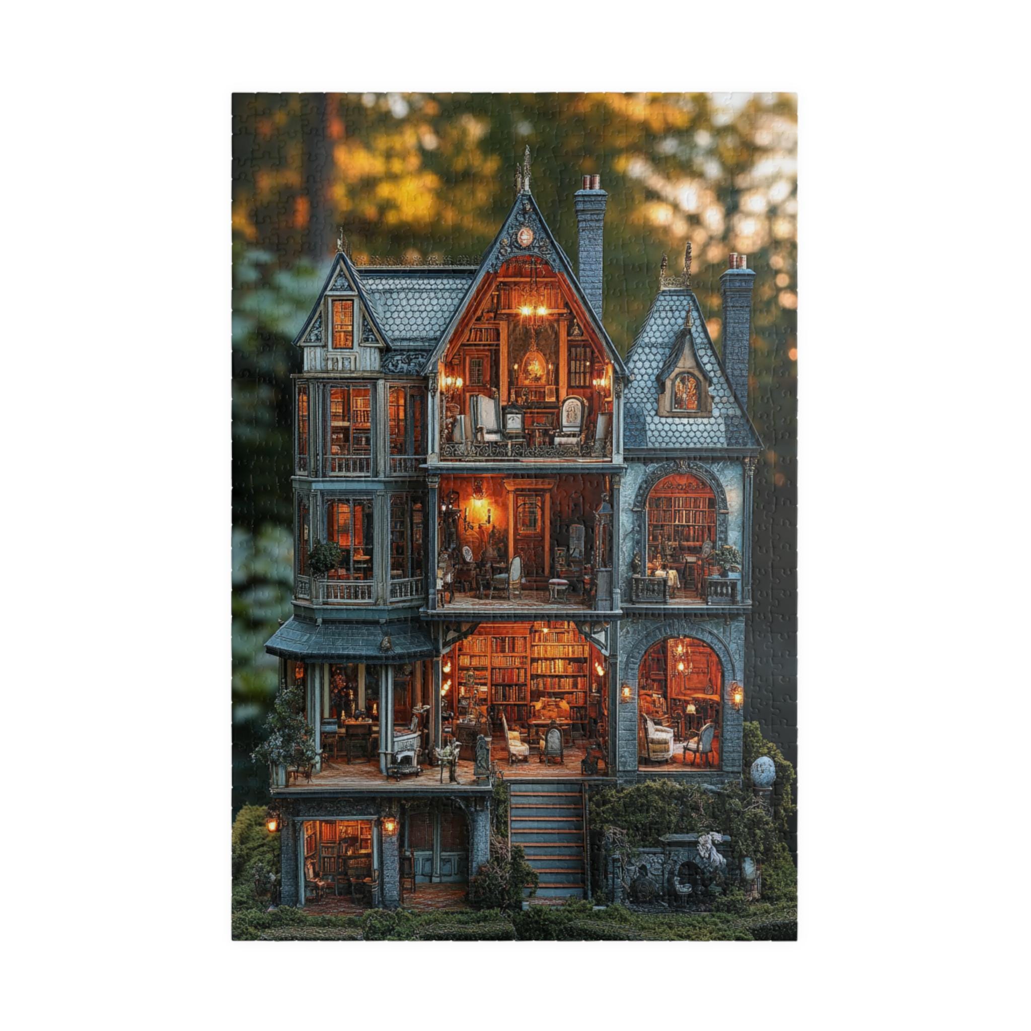Puzzle di casa delle bambole stravagante: divertimento per tutta la famiglia (opzioni da 110/252/520/1014 pezzi)