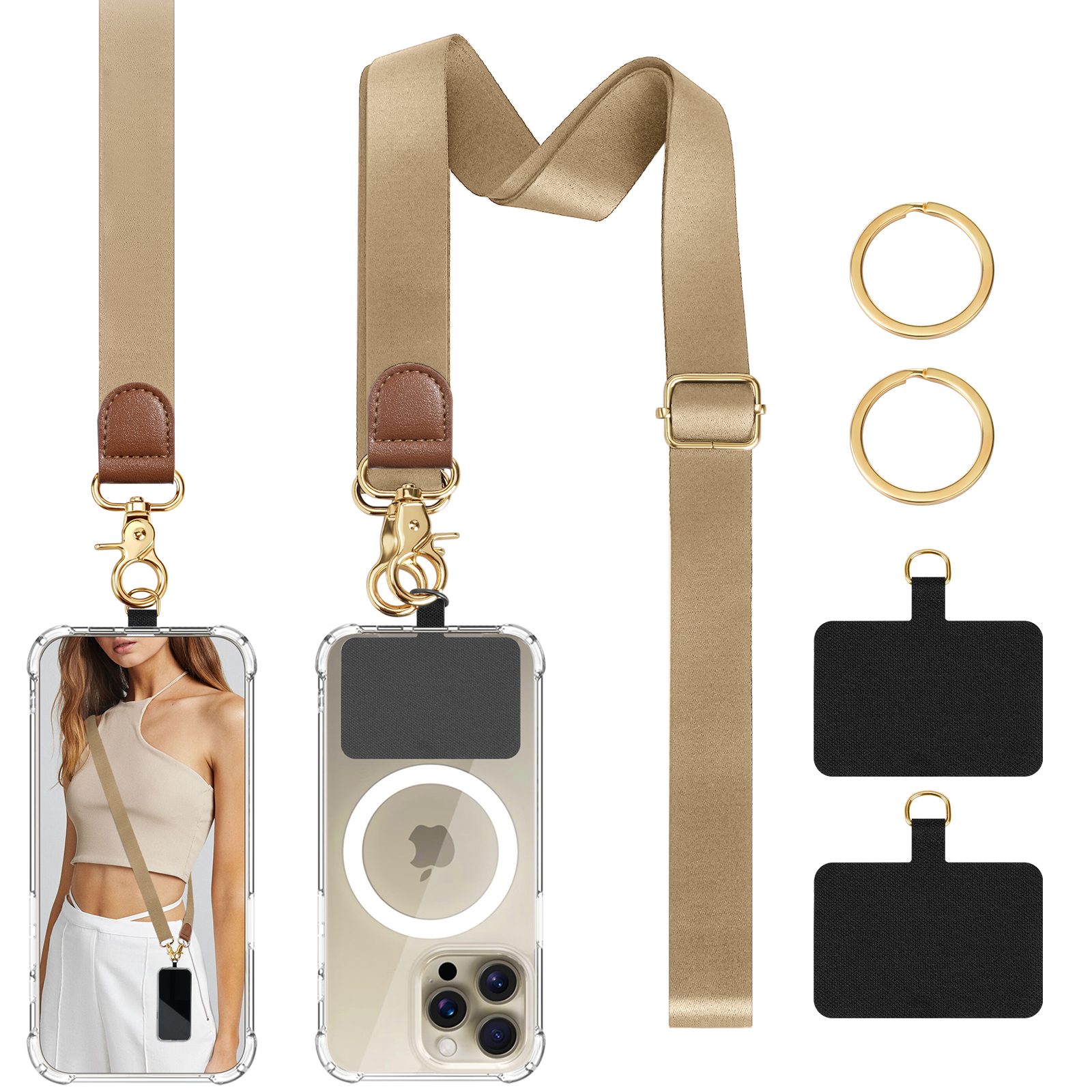 Universal Cell Phone Neck Lanyard, Phone Lanyard Crossbody Wrist Strap, Adjustable Anti Theft Strap For All Smartphone dog