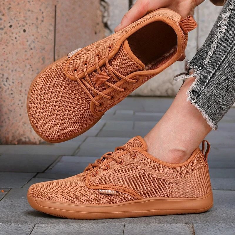 Wide Toe Men Shoes Breathable Knitted Mesh Soft Sole Casual Walking Shoes 11.5 sky Blue